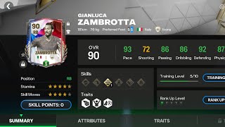 89 OVR Zambrotta 💪 Detailed Review 💯🔥🤝 Best RBLB FC Mobile [upl. by Elhsa]