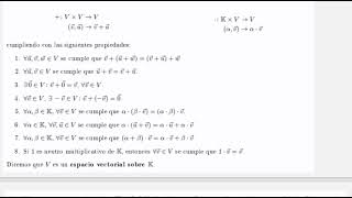 Verificación de espacio vectorial 1 [upl. by Immac]