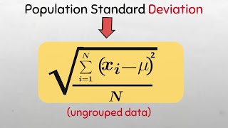 population standard deviation for Ungrouped data with formula sigma standarddeviation [upl. by Rae]