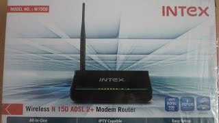 Intex W150D ADSL2 Modem Unboxing and Review [upl. by Salena]