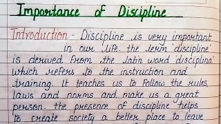 essay on Importance of Discipline in English  Importance of Discipline essay writing English [upl. by Clementia568]