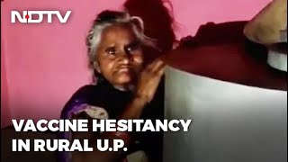 Covid19 News On Camera Woman Afraid Of Vaccination Hides Behind Drum In UP [upl. by Magdalene335]