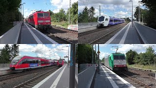 Bahnverkehr in Kohlscheid mit Br 111  Dostos Arriva FLIRT3 Br 6432  Güterzug und Br 425 [upl. by Netsirhc]