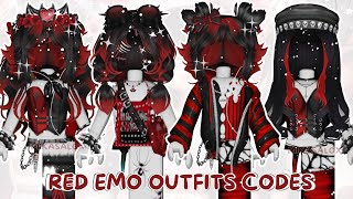 Red Emo Outfits IdeasOutfits Codes w Links Roblox berry Avenue outfit codes PT 1 [upl. by Pettiford24]