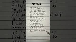 1nonly step back lyrics stepback lyrics 1nonly [upl. by Felicdad]