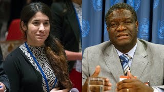 2018 Nobel Peace Prize  Nadia Murad amp Denis Mukwege [upl. by Thorley]