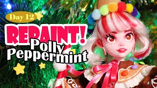 Repaint Polly Peppermint the Christmas Elf – Day 12  Twelve Days of Craftsmas [upl. by Nenad]