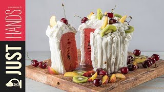 Watermelon amp Whipped Cream Torte  Akis Petretzikis [upl. by Helen]