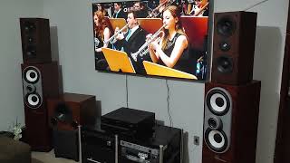 Yamaha V1400 tocando forte caixas de 4ohms e 200w RMS yamahaaudio receiver [upl. by Katharine]