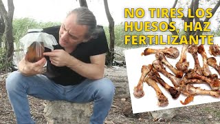 Hacer fosfato de calcio a partir de hueso de pollo fertilizantenatural [upl. by Merriott303]