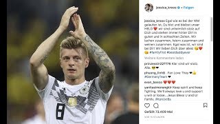 Nach WMAus Toni Kroos bekommt rührende Liebeserklärung von seiner Frau [upl. by Aicella]