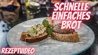 Rezeptvideo  schnelles einfaches Brot mit selbstgemachten Aufstrichen [upl. by Eisnyl]