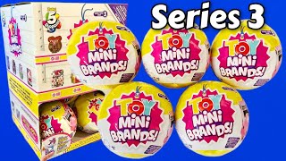 TOY MINI BRANDS SERIES 3 OPENING  UNBOXING 5 SURPRISE BALLS [upl. by Nivk]