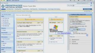 SharePoint 2007 Tutorial  How To Use The SharePoint Content Editor Web Part [upl. by Finella]