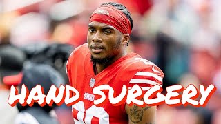 49ers CB Ambry Thomas to Have Hand Surgery [upl. by Anastasie771]