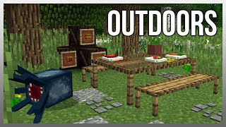 MrCrayfishs Furniture Mod Update 38  Crates Outdoor Table and Benches [upl. by Enomys]