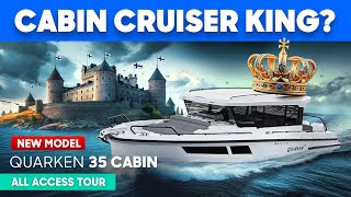 The BEST Cabin Cruiser On The Market 👑 Quarken 35 Cabin Tour amp Review by YachtBuyer [upl. by Anairuy]