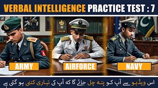 Verbal Intelligence Test Most Important Questions for Practice  PMA Navy Paf Lcc Tcc Verbal Test [upl. by Foy]