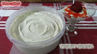 YOGURT GRIEGO con solo 3 ingredientes saludable y muy fácil el mejor [upl. by Ronal]