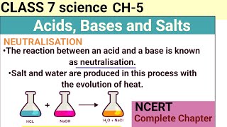 Acids Bases amp Salts  Class 7 science CH5 NCERT class7science acid oneshot acid physicswallah [upl. by Read]