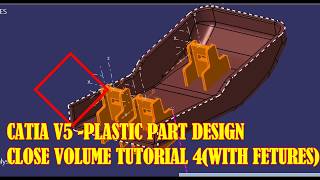 CATIA V5 Plastic Part Design close volume with featuresPowercopy Tutorial 4 [upl. by Dickey991]