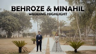 Behroze amp Minahil Walima Highlights  Pakistani Wedding Highlights  Outdoor shoot  Wedding 2024 [upl. by Arodoeht247]