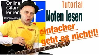 Noten lesen auf der Gitarre einfacher gehts nicht [upl. by Judye]