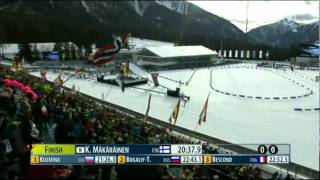 Magdalena Neuner  29th World Cup win  Antholz Sprint Jan 2012 [upl. by Terag137]