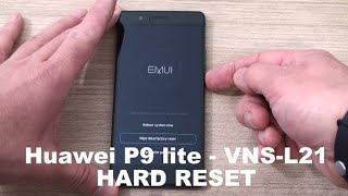 Huawei P9 Lite  VNS L31 Hard Reset  Forgot REMOVE Password Without PC [upl. by Narcho]