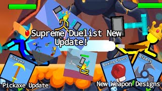 Supreme Duelist New Update  Pickaxe Gameplay and Visual Update [upl. by Cutlerr]