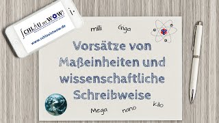 Vorsätze für Maßeinheiten und wissenschaftliche Schreibweise mit Zehnerpotenzen ineinander umrechnen [upl. by Ithsav]