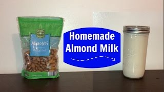 How To Make Homemade Almond Milk  Frugal Family Food [upl. by Riggins]