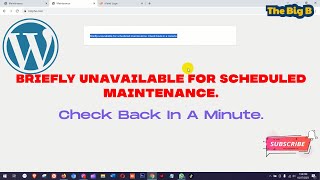 How to Fix WordPress Briefly Unavailable For Scheduled Maintenance Error Bangla Tutorial [upl. by Atniuqal]