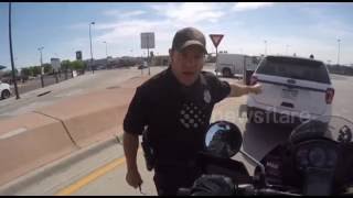 Police threatens to give motorcyclist ticket for honking horn [upl. by Tohcnarf517]