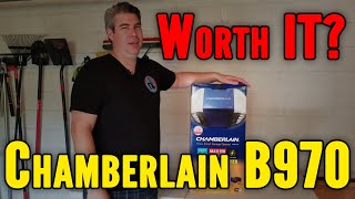 Garage Door Opener Replacement Open Box and Review of Chamberlain B970 [upl. by Htebsil]