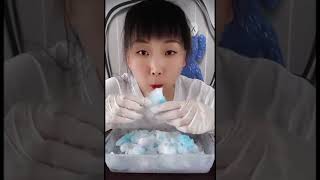 DRY REFREEZE ICE MUKBANG CRUNCHY SQUICKY ASMR [upl. by Atsugua]