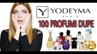 100 PROFUMI dupe YODEYMA fragranze uomo e donna copie di profumi famosi Profumi equivalenti [upl. by Biddie]