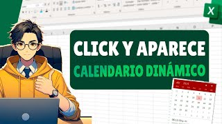 Como Hacer un CALENDARIO en Excel que al dar clic en una celda aparezca y se pueda seleccionar fecha [upl. by Neyrb]