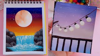 Easy drawing Techniques art painting [upl. by Teodoro862]