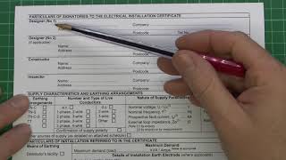 Electrical Certificates Part 2  Installation Certificate [upl. by Aidaas]