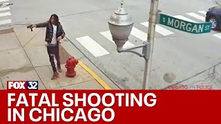 Video shows suspect fire shots at person in Chicago [upl. by Anerat]