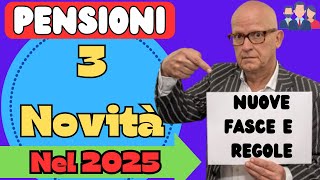 🔴PENSIONI 👉3 Novità IN ARRIVO NUOVE REGOLE E FASCE NEL 2025 [upl. by Conrado498]