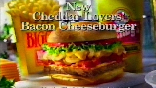 Wendys New quotCheddar Lovers Bacon Cheeseburgerquot 1999 [upl. by Elazaro]