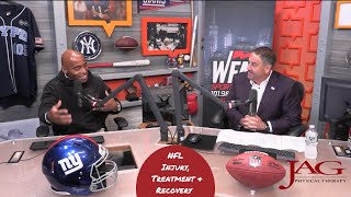 NFL Injuries Treatment amp Recovery Timelines With Tiki Barber amp John Gallucci [upl. by Moon158]