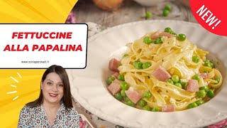 Fettuccine alla papalina ricetta originale con pasta fatta in casa [upl. by Ojillek]