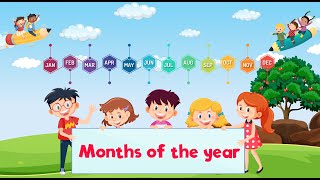 LEARN the 12 MONTHS of the YEAR with Fun Animations [upl. by Elbring283]