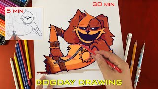 How to Draw DogDay Step by Step  Smiling Critters  Poppy Playtime [upl. by Yenattirb887]