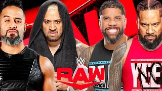 Jey Uso and Jimmy Uso vs Solo Sikoa and Tama Tonga Full Match at Raw 2024 [upl. by Allbee]