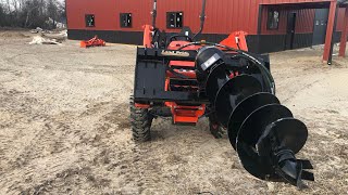 Land Pride Hydraulic Auger on L3902 ssqa and 3rd function [upl. by Schreibman]