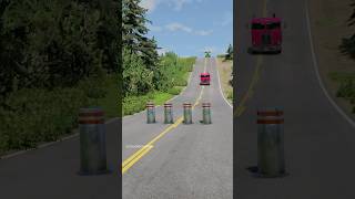 Mixed trucks vs bollards crash part475 shortvideo beamngdrive shorts truckdriver india usa [upl. by Nickie]